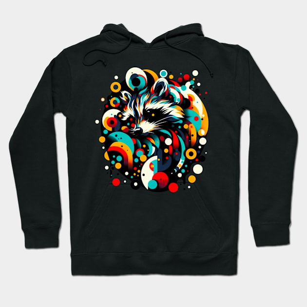 Raccoon Abstract Euphoria Hoodie by Penguin-san